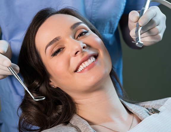 woman at the dentist